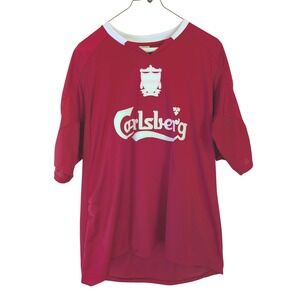 Liverpool Carlsberg FC Soccer Jersey Mens XL Retro Football Kit Sportswear